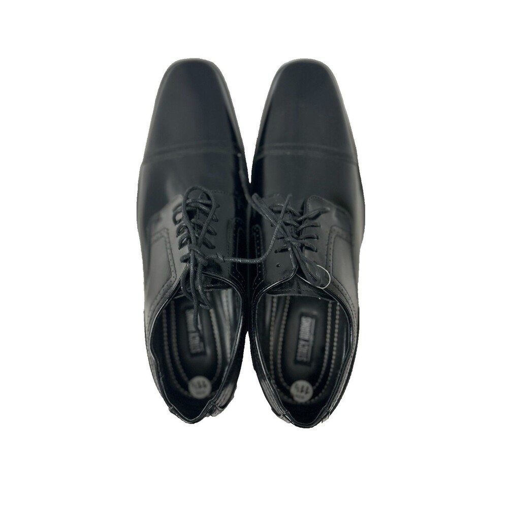 Stacy Adams Men’s Dress Shoes 11.5M Black Cap Toe Oxford Lace Up Formal Leather